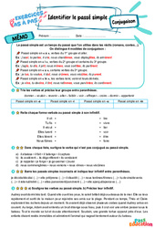 Identifier le passé simple - Exercices Pas à Pas : 6eme Primaire - PDF à imprimer