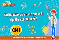 Vidéo S’alimenter, qu’est - ce que cela signifie exactement&nbsp;? - Vidéo - Edith Eprouvette : 4eme Primaire