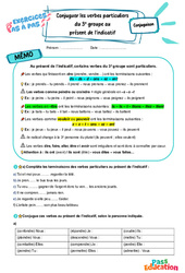Conjuguer les verbes particuliers du 3e groupe au présent de l'indicatif - Exercices Pas à Pas : 1ere Secondaire - PDF à imprimer