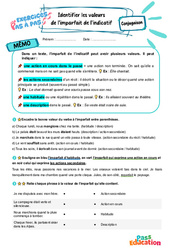 Identifier les valeurs de l’imparfait de l’indicatif - Exercices Pas à Pas : 1ere Secondaire - PDF à imprimer