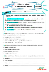 Utiliser les valeurs de l’imparfait de l’indicatif - Exercices Pas à Pas : 1ere Secondaire - PDF à imprimer