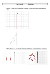 Symétrie - Exercices  : 5eme Primaire - PDF à imprimer