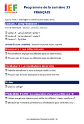 IEF Instruction En Famille, École à la maison pour la Semaine 33 - école à la maison IEF - Fiches  : 2eme Secondaire