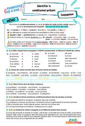 Identifier le conditionnel présent - Exercices Pas à Pas : 6eme Primaire - PDF à imprimer