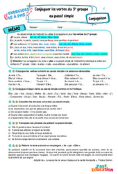 Conjuguer les verbes du 3e groupe au passé simple - Exercices Pas à Pas : 6eme Primaire - PDF à imprimer