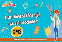Vidéo Que devient l’énergie qui est produite&nbsp;? - Vidéo - Edith Eprouvette : 5eme Primaire