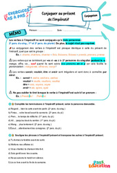 Conjuguer au présent de l’impératif - Exercices Pas à Pas : 1ere Secondaire - PDF à imprimer