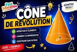 Cône de révolution - Cours, Leçon en vidéo : 2eme Secondaire