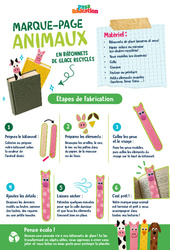 Marque - Page animaux - Ateliers Créatifs - Do It Yourself - Upcycling : 2eme, 3eme Primaire - PDF à imprimer