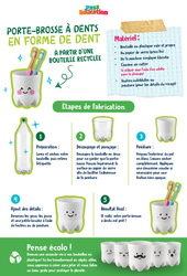 Porte - brosse à dents - Ateliers Créatifs - Do It Yourself - Upcycling : 2eme, 3eme Primaire - PDF à imprimer