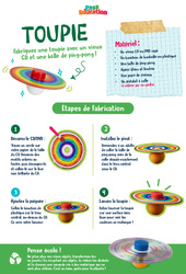 Toupie - Ateliers Créatifs - Do It Yourself - Upcycling : 2eme, 3eme Primaire - PDF à imprimer