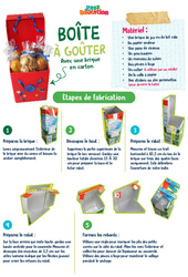 Boîte à gouter - Ateliers Créatifs - Do It Yourself - Upcycling : 2eme, 3eme Primaire - PDF à imprimer