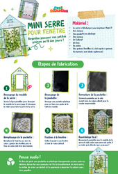 Mini serre pour fenêtre - Ateliers Créatifs - Do It Yourself - Upcycling : 4eme, 5eme, 6eme Primaire - PDF à imprimer