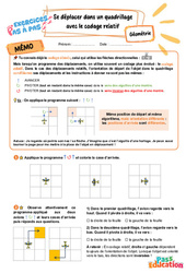 Se déplacer dans un quadrillage avec le codage relatif - Exercices Pas à Pas : 3eme Primaire - PDF à imprimer