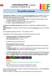 Guide d'utilisation de la méthode - école à la maison IEF - Fiches  - (en libre téléchargement) : 3eme Secondaire