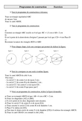 Programmes de construction - Exercices de géométrie  : 5eme Primaire - PDF à imprimer