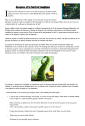 Jacques et le haricot magique - Lecture - Compréhension : 4eme, 5eme Primaire - PDF à imprimer