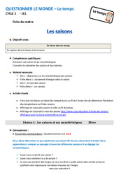 Séquence - Fiche de préparation Saisons - Séquence - Fiche de préparation : 2eme Primaire - PDF à imprimer