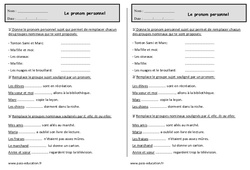 Remplacer le groupe sujet par un pronom - Exercices : 2eme Primaire - PDF à imprimer