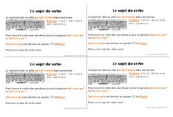 Sujet du verbe - Cours, Leçon : 2eme Primaire - PDF gratuit à imprimer