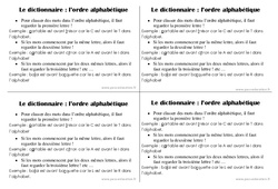 Ordre alphabétique - Cours, Leçon : 2eme Primaire - PDF gratuit à imprimer