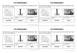 Homonymes - Cours, Leçon : 2eme Primaire - PDF gratuit à imprimer