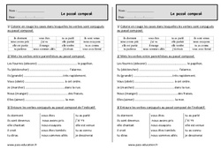 Conjuguer au passé composé - Exercices - Conjugaison : 2eme Primaire - PDF à imprimer