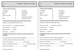 Accorder le verbe avec le sujet - Exercices  : 2eme Primaire - PDF à imprimer