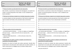 Majuscule et point - Exercices - Comment ponctuer une phrase : 2eme Primaire - PDF à imprimer