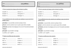 Les préfixes - Exercices de vocabulaire : 2eme Primaire - PDF à imprimer