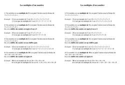 Multiples d’un nombre - Exercices - Calculs - Mathématiques : 2eme Primaire - PDF à imprimer