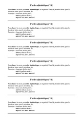 Ordre alphabétique - Cours, Leçon : 2eme Primaire - PDF gratuit à imprimer
