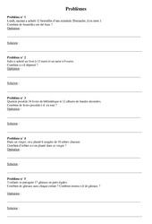 Problèmes calculs - Exercices - 2 : 2eme Primaire - PDF à imprimer