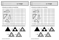 Triangles - Exercices  : 2eme Primaire - PDF à imprimer