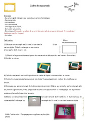 Cadre de macaronis - Fête des pères - Arts plastiques : 2eme, 3eme, 4eme, 5eme Primaire - PDF à imprimer