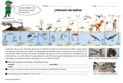 Evolution des espèces - Exercices : 4eme, 5eme Primaire - PDF à imprimer