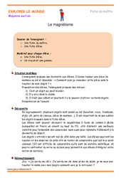 Magnétisme - Fiche de préparation - Séquence : 2eme Maternelle - Cycle Fondamental - PDF à imprimer