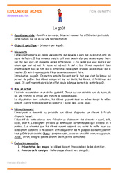 Goût - Fiche de préparation : 2eme Maternelle - Cycle Fondamental - PDF à imprimer