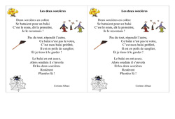 Poésie - Les deux sorcières -   Français : 2eme Primaire - PDF à imprimer