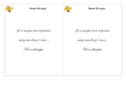 Bonne fête papa - Poésie, poème - Fête des pères : 2eme Primaire - PDF à imprimer