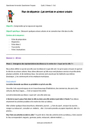 Séquence - Fiche de préparation Services et acteurs urbains - Séquence - Fiche de préparation : 2eme Primaire - PDF à imprimer