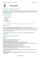 Séquence - Fiche de préparation Représenter la terre - Séquence - Fiche de préparation : 1ere Primaire - PDF à imprimer