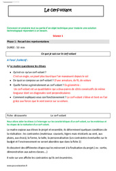 Séquence - Fiche de préparation Réaliser un objet technique - Le cerf volant - Séquence - Fiche de préparation : 4eme, 5eme Primaire - PDF à imprimer