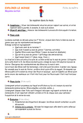 Se repérer dans le mois - Séquence - Fiche de préparation : 2eme Maternelle - Cycle Fondamental - PDF à imprimer