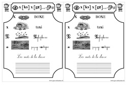 Le son  x [ks] x [gz] - Etude des sons - Lecture : 1ere Primaire - PDF à imprimer