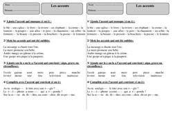 Accents - Exercices - Orthographe : 2eme Primaire - PDF à imprimer