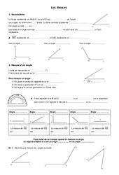 Angles - Géométrie - Exercices - Examen Contrôle - Mathématiques : 6eme Primaire - PDF à imprimer