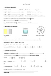 Fractions - Quotients - Numération - Exercices - Examen Contrôle - Mathématiques : 6eme Primaire - PDF à imprimer