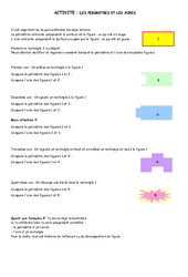 Aire - Périmètre - Grandeurs et Mesures - Exercices - Examen Contrôle - Mathématiques : 6eme Primaire - PDF à imprimer