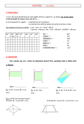 Aires - Grandeurs et Mesures - Exercices - Examen Contrôle - Mathématiques : 1ere Secondaire - PDF à imprimer